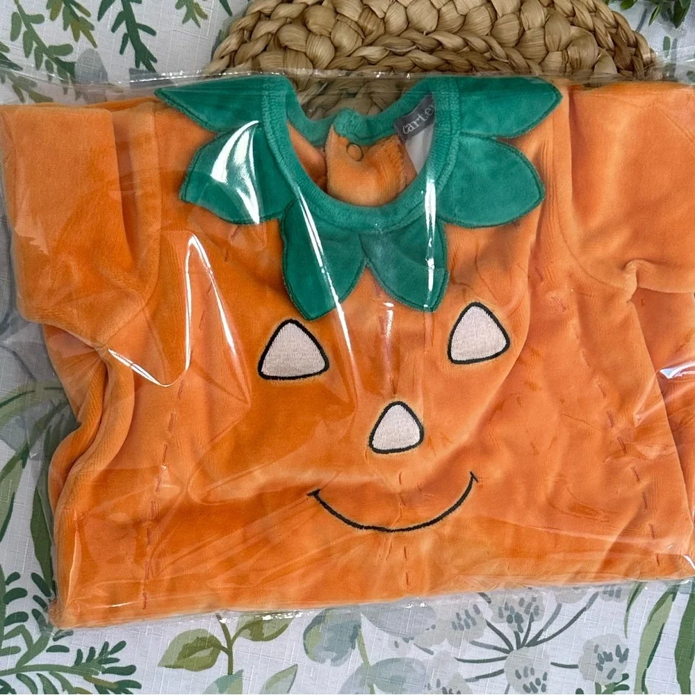 NEW Vintage Y2K Baby Halloween Costume Carter's Pumpkin Jumpsuit Costume 1 Piece - Picture 11 of 16
